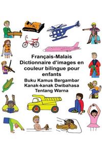 Français-Malais Dictionnaire d'images en couleur bilingue pour enfants Buku Kamus Bergambar Kanak-kanak Dwibahasa Tentang Warna