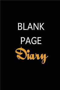 Blank Page Diary
