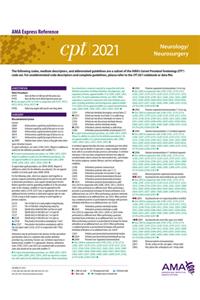 CPT 2021 Express Reference Coding Card: Neurology/Neurosurgery