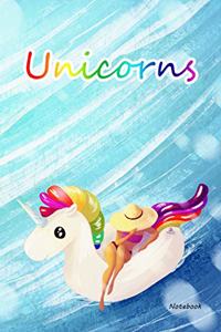 Unicorn Journal and Notebook for Girls With Lined and Blank Pages, Perfect for Journal, Doodling, Sketching and Notes Unicorn Pink 6x9
