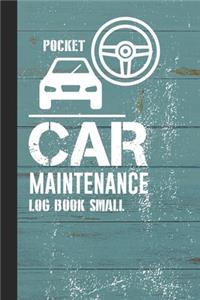 Pocket Car Maintenance Log Book Small