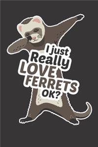 Ferret Notebook. I Just Really Love Ferrets OK? Dabbing Ferret
