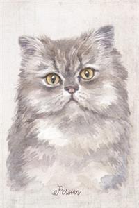 Persian Cat Portrait Notebook