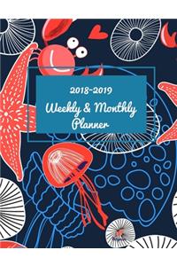 Marjoram 2018 - 2019 Weekly & Monthly Planner