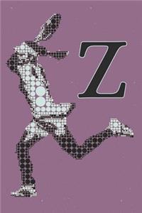 Z Monogram Initial Tennis Journal