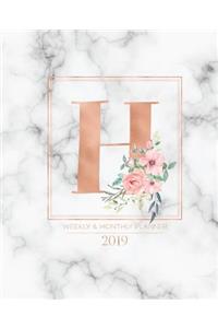 Weekly & Monthly Planner 2019