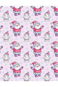 Santa and Snowman in Purple