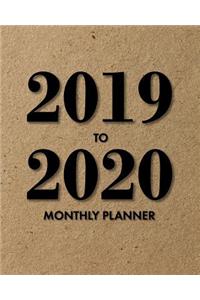 2019-2020 Monthly Planner