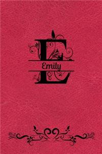 Split Letter Personalized Name Journal - Emily