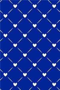 Bullet Journal Notebook White Quilted Hearts Pattern 3