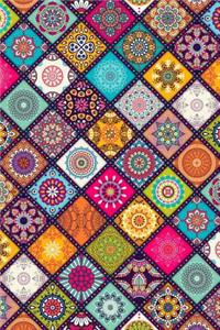 Bullet Journal Notebook Colorful Mandala Pattern 1