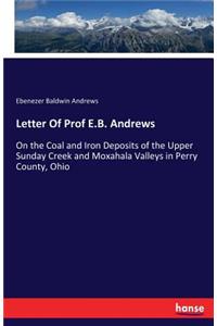 Letter Of Prof E.B. Andrews