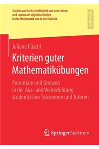 Kriterien guter Mathematikübungen