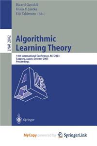 Algorithmic Learning Theory