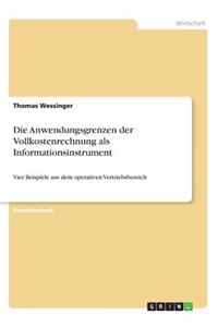 Anwendungsgrenzen der Vollkostenrechnung als Informationsinstrument