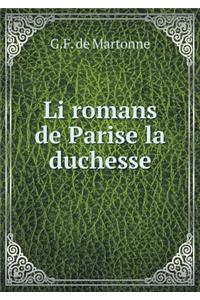 Li Romans de Parise La Duchesse
