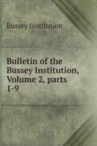 Bulletin of the Bussey Institution, Volume 2, parts 1-9