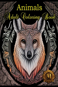 Animals Adult Coloring Book