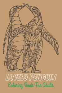 Lovely Penguin Coloring book For Adults