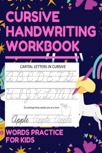 Cursive Handwriting Workbook Words Practice for Kids
