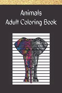 Animals, Adult Coloring Book