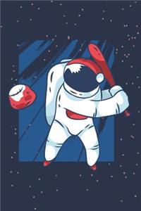 Astronaut Playing Baseball
