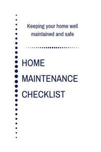 Home Maintenance Checklist