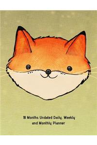 18 Months Undated Daily, Weekly and Monthly Planner