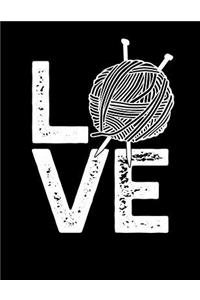 LOVE Knitting Graph Paper 2