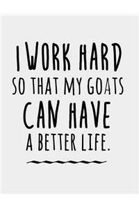 I work Hard so that my Goats can have a Better Life
