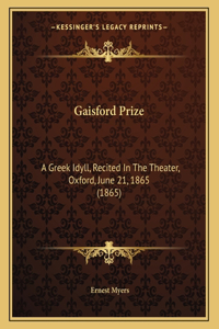 Gaisford Prize
