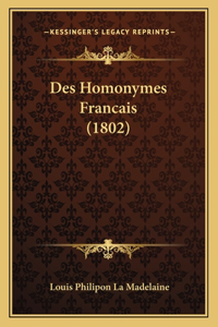 Des Homonymes Francais (1802)
