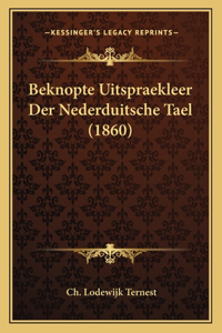 Beknopte Uitspraekleer Der Nederduitsche Tael (1860)