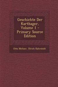 Geschichte Der Karthager, Volume 1