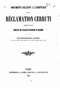 Documents relatifs a l'arbitrage de la réclamation Cerruti