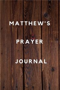 Matthew's Prayer Journal