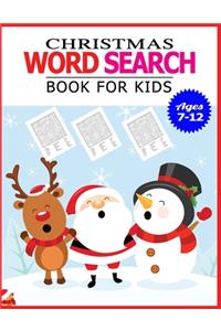 Christmas Word Search Book for Kids Ages 7-12