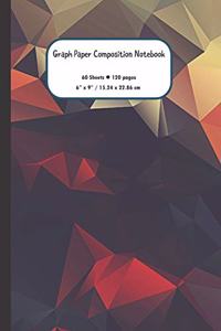 Low Poly Abstract Graph Paper Composition Notebook