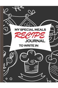 My Special Meals Recipe to Write In