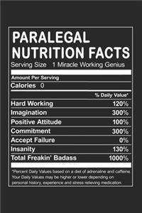 Paralegal Nutrition Facts
