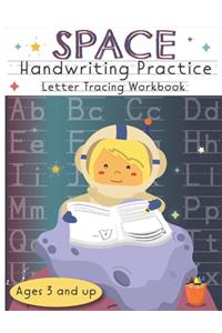 Space Handwriting Practice Letter Tracing Workbook Ages 3 and up