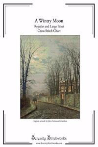 A Wintry Moon Cross Stitch Pattern - John Atkinson Grimshaw