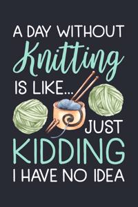 A Day Without Knitting is Like Just Kidding I Have No Idea