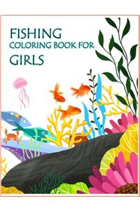 Fishing Coloring Book For Girls