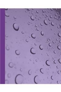 Purple Rain Drop Music Sheet Notebook
