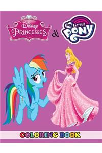 Disney Princesses and My Little Pony Coloring Book