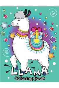 Llama Coloring Book