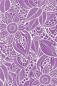 Deco Floral Notebook: Purple: Notebook 6 X 9: Notebook 250 Pages