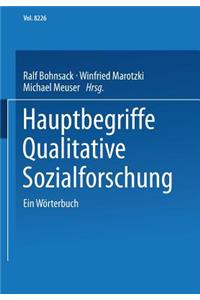 Hauptbegriffe Qualitative Sozialforschung