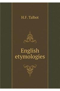 English Etymologies